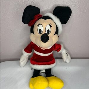DISNEY TOY FACTORY CHRISTMAS HOLIDAY MINNIE MOUSE STUFFED PLUSH TOY DOLL